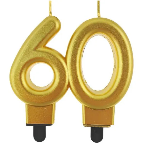 Tårtljus 60 Metallic Guld