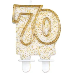Tårtljus 70 år Glitter
