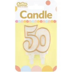 Tårtljus 50 år Glitter