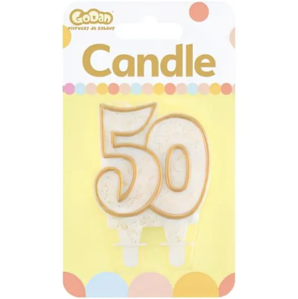 Tårtljus 50 år Glitter