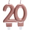 Tårtljus 20 Roseguld