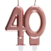 Tårtljus 40 Roseguld