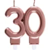 Tårtljus 30 Roseguld