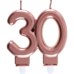 Tårtljus 30 Roseguld