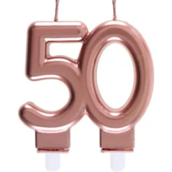 Tårtljus 50 Roseguld