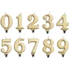 Tårtljus Siffra Metallic Guld (Siffra 0)