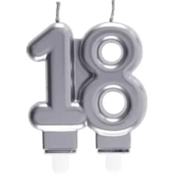 Tårtljus 18 Silver