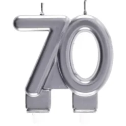 Tårtljus 70 Silver
