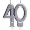 Tårtljus 40 Silver