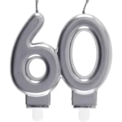 Tårtljus 60 Silver