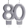 Tårtljus 80 Silver