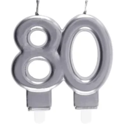 Tårtljus 80 Silver