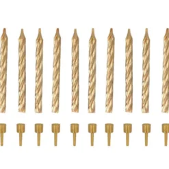 Tårtljus Spiral Guld