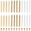 Tårtljus Spiral Guld och Glitter