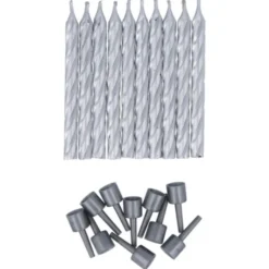 Tårtljus Spiral Silver