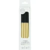 Tårtljus Svart/Guld 9,5 cm 12-pack