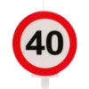Tårtljus Trafikskylt 40