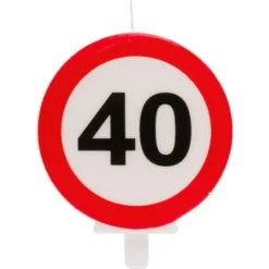 Tårtljus Trafikskylt 40
