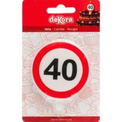 Tårtljus Trafikskylt 40