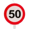Tårtljus Trafikskylt 50