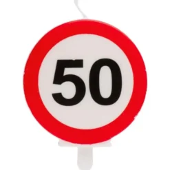 Tårtljus Trafikskylt 50