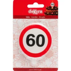 Tårtljus Trafikskylt 60