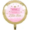 Twinkle Twinkle Little Star Folieballong Ljusrosa