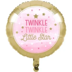 Twinkle Twinkle Little Star Folieballong Ljusrosa
