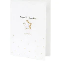 Twinkle Twinkle Little Star Kort med Brosch