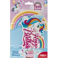 Unicorn Happy Birthday Tårtdekoration