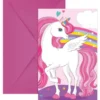 Unicorn Rainbow Inbjudningskort