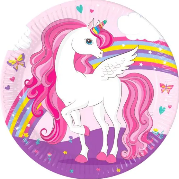 Unicorn Rainbow Papperstallrikar