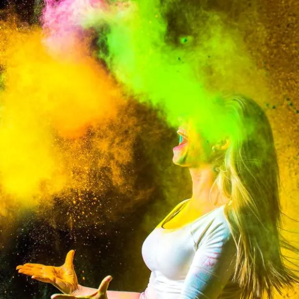 UV Neon Pulver Gul