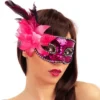 Venetiansk Ögonmask Paljetter Rosa