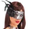 Venetiansk Ögonmask Paljetter Silver