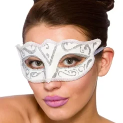 Verona Vit och Silver Ögonmask