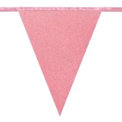 Vimpelgirlang Glitter Rosa