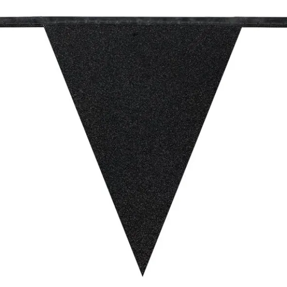 Vimpelgirlang Glitter Svart