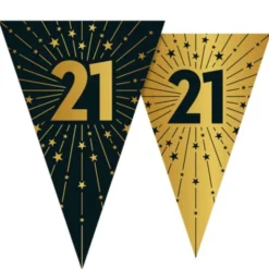 Vimpelgirlang med Stjärnor & Siffran 21