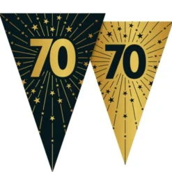 Vimpelgirlang med Stjärnor & Siffran 70