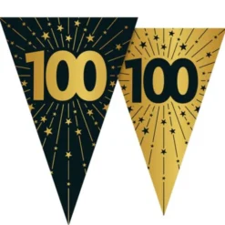 Vimpelgirlang med Stjärnor & Siffran 100
