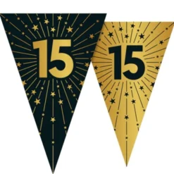 Vimpelgirlang med Stjärnor & Siffran 15