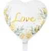 Vit Folieballong Hjärta Love 46 cm