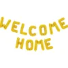 Welcome Home Bokstavsballonger Guld