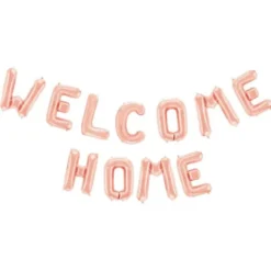 Welcome Home Bokstavsballonger Roseguld